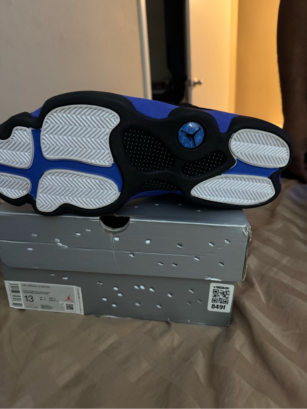 Jordan  Men’s Royal Blue and Black Retro Basketball Sneakers